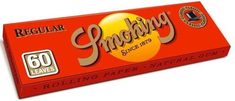 SmokingRED Regular Small 70MM Size Rolling Paper Full Box (Pack of 50 BOOKLETS)