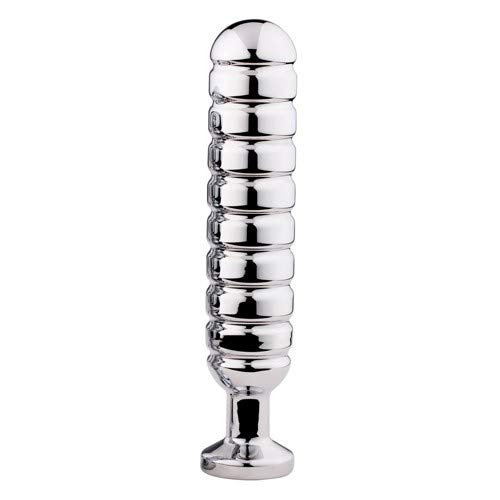 plug anal Plug Anal Escalonado em Alumínio Cromado, Nanma, Prata