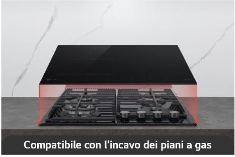 CCI7Z2438BA - Piano Cottura Induzione 4 Fuochi Vetroceramica colore Nero