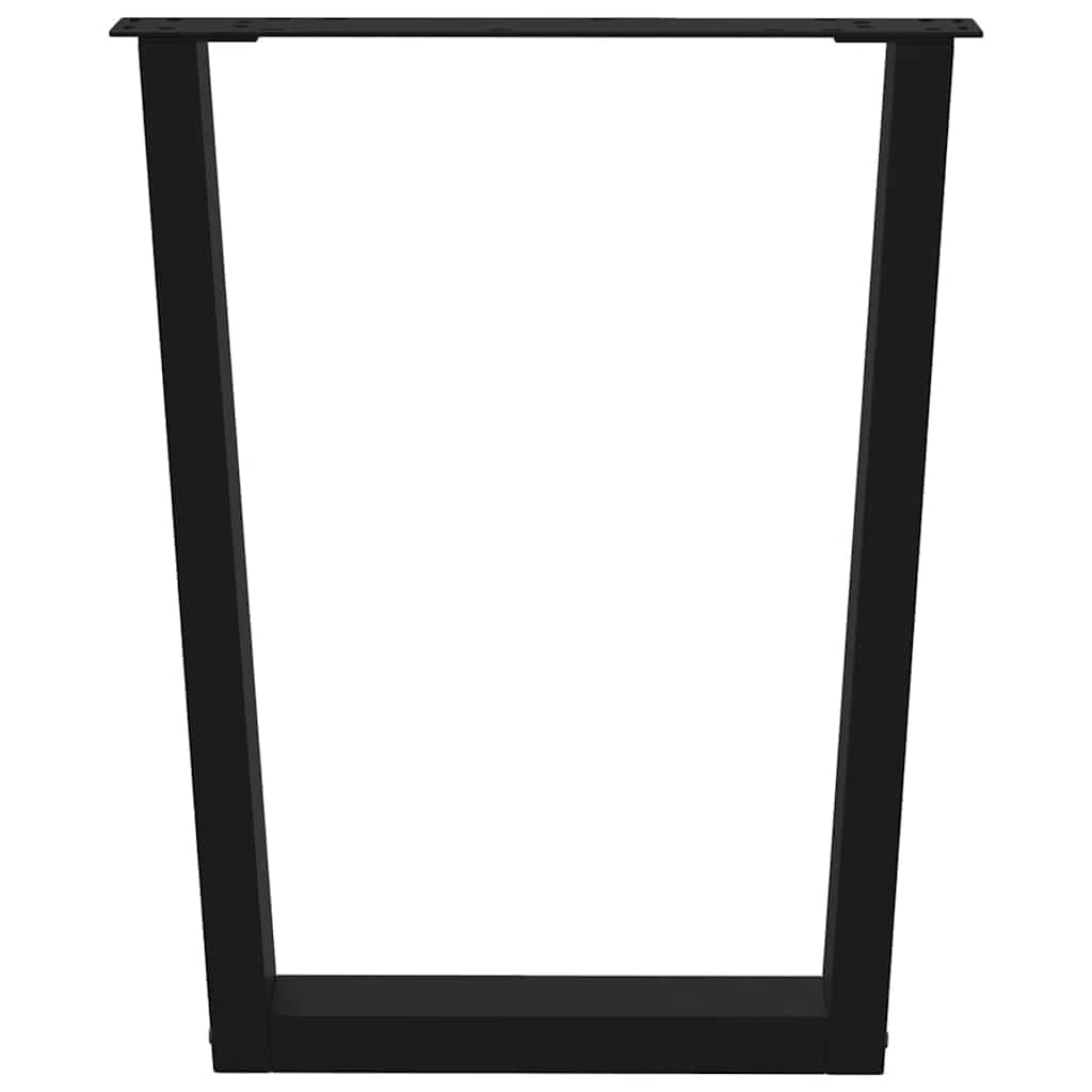 Gambe per tavolo da pranzo a forma di V, 3 pezzi, nero, 70 x 72-73,3 cm, in
