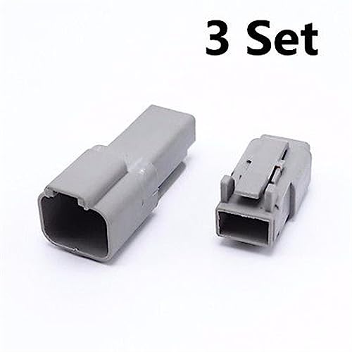Conector impermeable para coche con 2 pines serie DT y calibre AWG 7