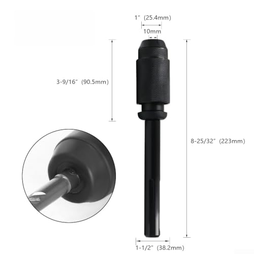 Convertidor de taladro compatible con brocas de 1/4 pulgadas y ranuras 3