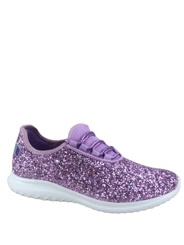 TZ Lotus-08 Women's Comfort Slip On Fashion Color Glitter Walking Runing Flat Heel Sneakers Shoes - Main Image