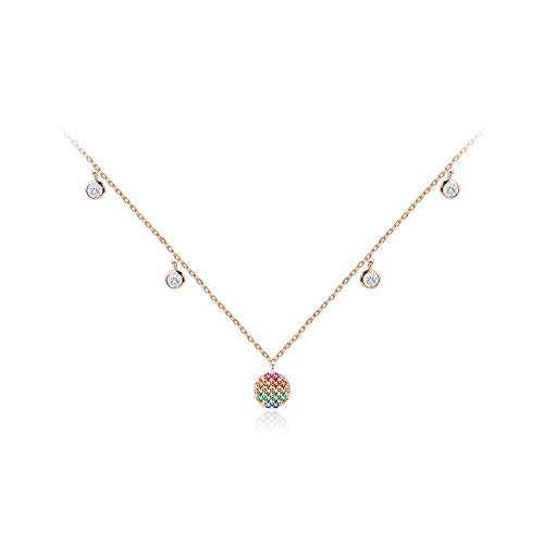 Cadena de clavícula de color de personalidad simple y alegre