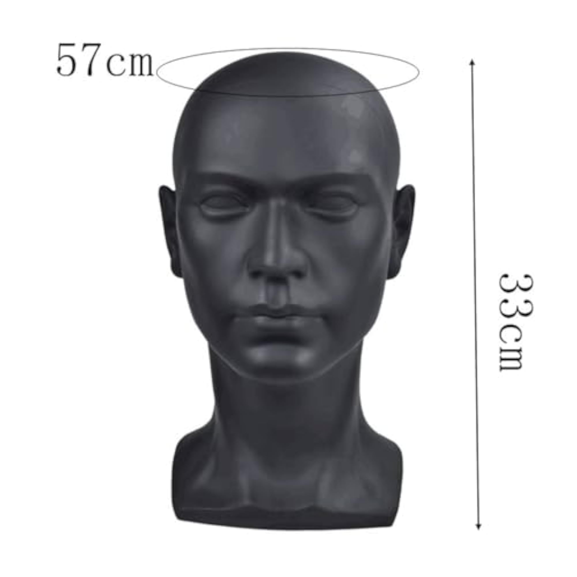 PVC Material Male Mannequin Head Display Stand