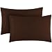 Mellanni Luxury Pillowcase Set - Brushed Microfiber 1800 Bedding - Wrinkle, Fade, Stain Resistant - Hypoallergenic (Set of 2 Standard Size, Brown)