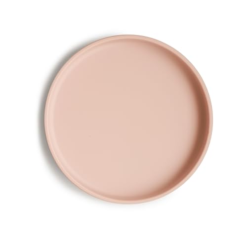 Image of mushie Classic Silicone Suction Plate | BPA-Free Non-Slip Design (Blush)