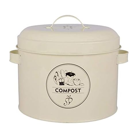 Lata de compost Esschert's Design c2071 de metal 23 x 19 x 20 cm Cover