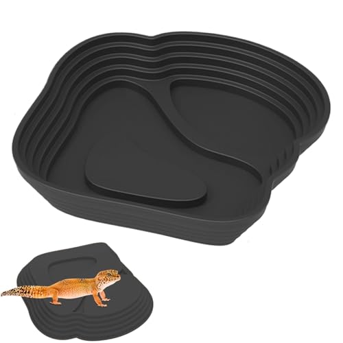 agua - de alimentación reptil con rampa - comida y bandeja para bebidas para rana, lagarto - decoración 'acuario, accesorio para terrarios para anfi