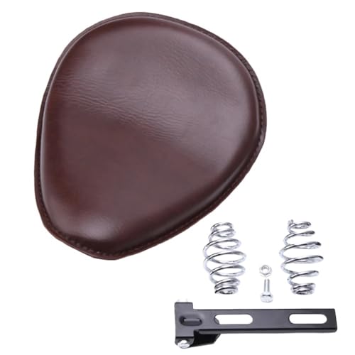 Selle solo moto en cuir noir customisé pour un style unique de votre Chopper ou Bobber