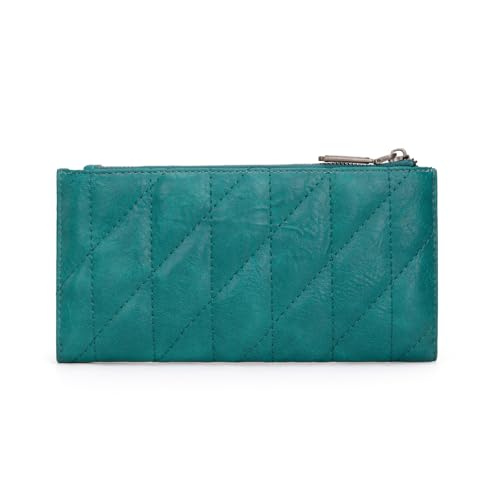 Image of Wrangler Wallets for Women Slim Quilted Wallet Ladies Female Bifold Wallets, Card Cases & Money Organizers Thin Minimalist Travel Wallet with Coin Purse and Smooth Zipper