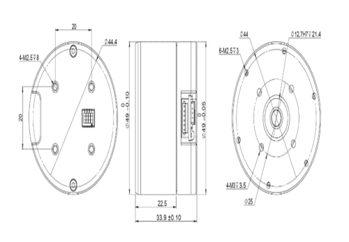 Controlador de motor de junta con encoder RS485 de 15 bits para sistemas con anillo deslizante 5