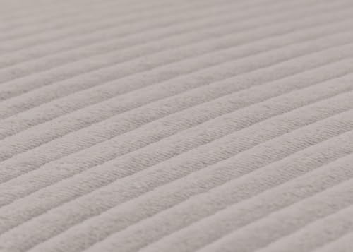 Mendler Fernsehsessel HWC-K62, Relaxsessel TV-Sessel Liege, Liegefunktion Aufstehhilfe, Metall Stoff/Textil Cord - hellgrau
