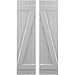 Ekena Millwork ARW102BB414X75PRH Americraft Four 2 Exterior Real Wood Joined Board-n-Batten Shutters w/Z-Bar (Per Pair), 14"W x 75"H, Primed