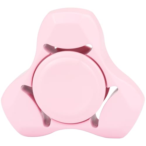 Image of FREELOVE Premium Metal Fidget Spinner for Adults, Stainless Steel Heavy Silent Spinner with Precision Bearing, Small Office Desk Toy & EDC for Stress Relief Focus ADHD, Ceramic Plated Pink