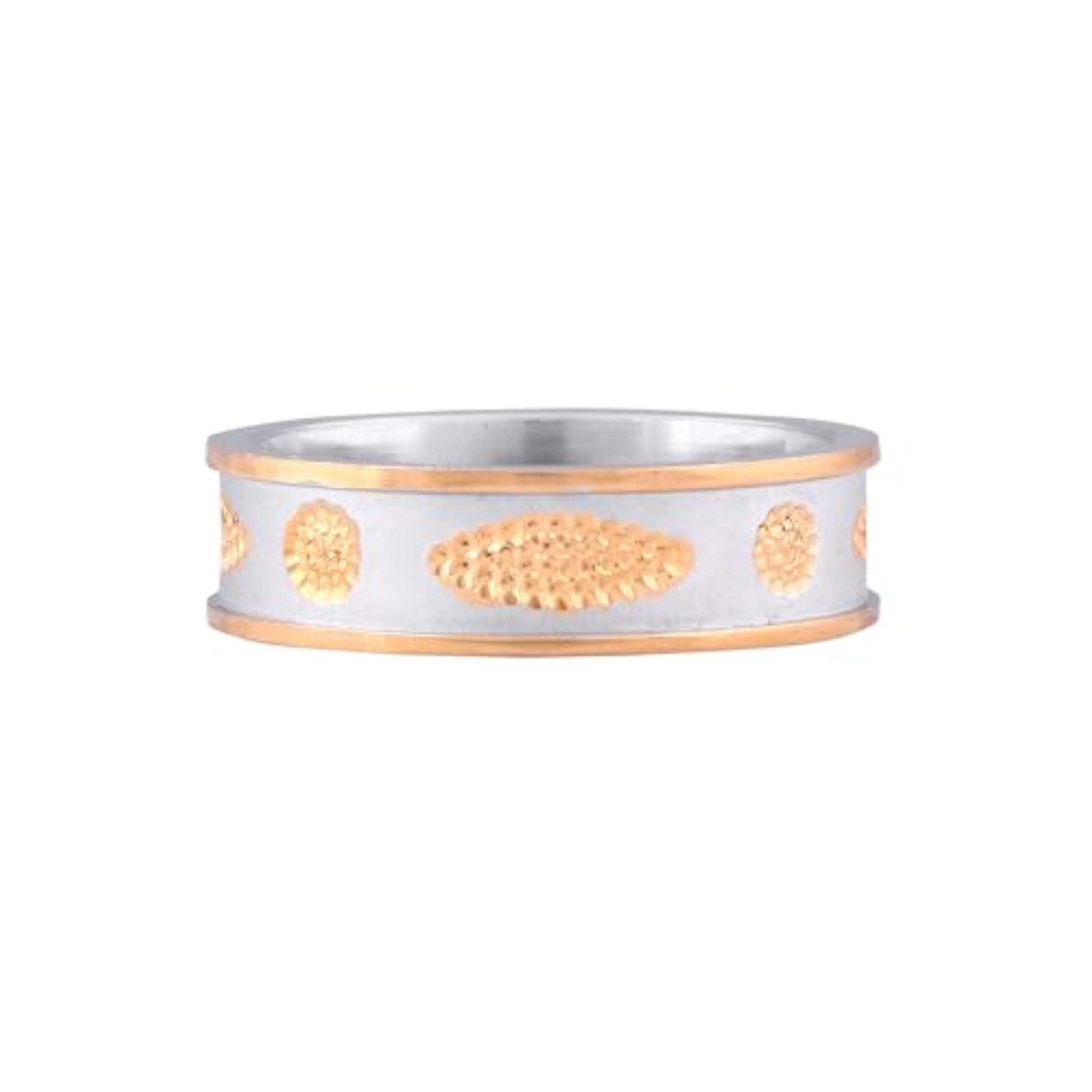 Lightweight Dual Tone Adjustable Band Ring, Everyday Wear