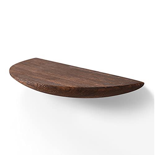 Rangement du salon d'angle avec cette étagère en bois peu encombrante