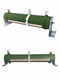 Industrial 25W-5KW Adjustable Wirewound Rheostat | 1Ω-10KΩ ±5% Ceramic Tube Sliding Resistor | High Power Variable Load for Motor Testing/Heavy Machinery/Power Supply Calibration (RX20-300w-5 OHM)
