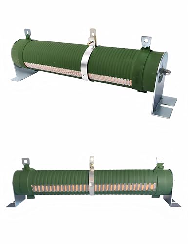 Industrial 25W-5KW Adjustable Wirewound Rheostat | 1Ω-10KΩ ±5% Ceramic Tube Sliding Resistor | High Power Variable Load for Motor Testing/Heavy Machinery/Power Supply Calibration (RX20-300w-5 OHM)