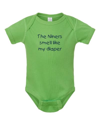 Seahawks Fan The Niners Smell Like My Diaper Baby Boy Bodysuit Outfit Romper Gift (6 Months)