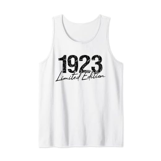 Cumpleaños 1923 Edición limitada Regalo Usado Grunge Vintage Camiseta sin Mangas