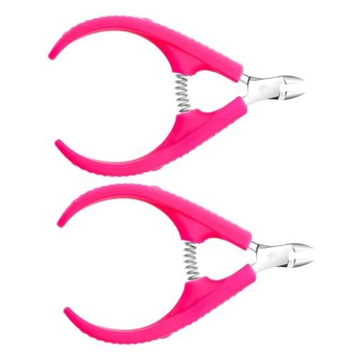 Didiseaon 2 Tijeras Para Piel Muerta Cortauñas UV Alicates Para Cortar Padrastros Callos Cutículas Limas Para Manicura Cortacutículas Herramientas De Plástico Rosa