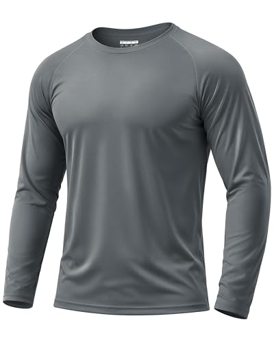 Image of Boladeci Men's UPF 50+ Sun Protection UV SPF Shirts Long Sleeve Lightweight Quick Dry Swim T-Shirts Rash Guard