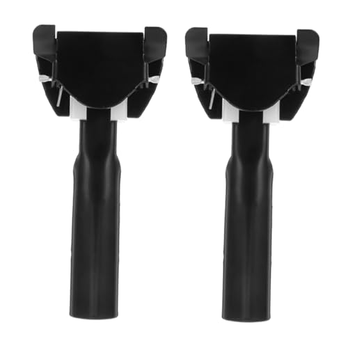 OUNONA 2 Piezas Accesorios para fregonas clips para postes de fregona doméstica clips de varilla de trapeador de metal abrazadera de repuesto para barra de fregona planchar Black
