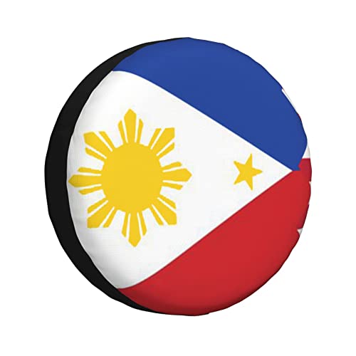 Half American Flag and The Philippines Sun Rain Tires Cover 