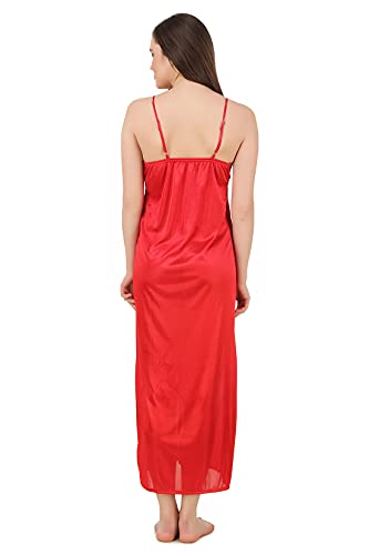 Image of Fasense Women's Satin Maxi Casual Regular Nightgown