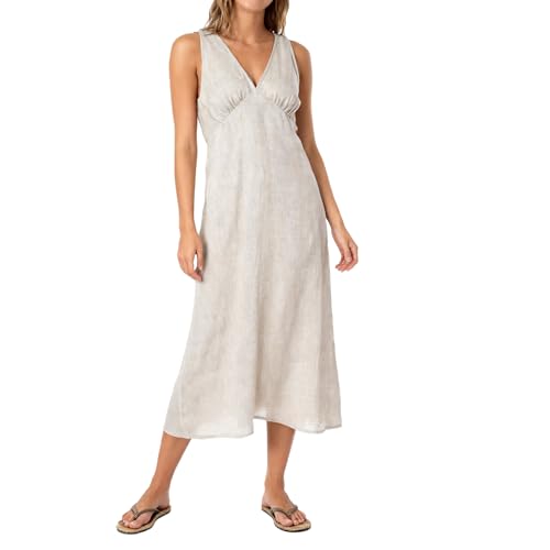 Robe en lin sans manches idéale pour vos vacances et balades à la plage