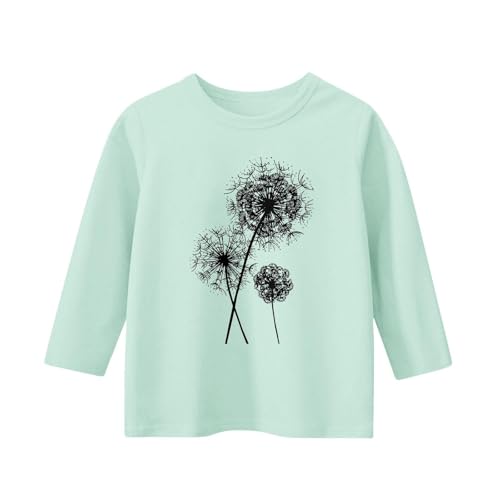 Girls Graphic Tshirts 3/4 Length Sleeve Shirts Boho Vintage Floral Printed Tees Short Sleeve Trendy Tops for 20252