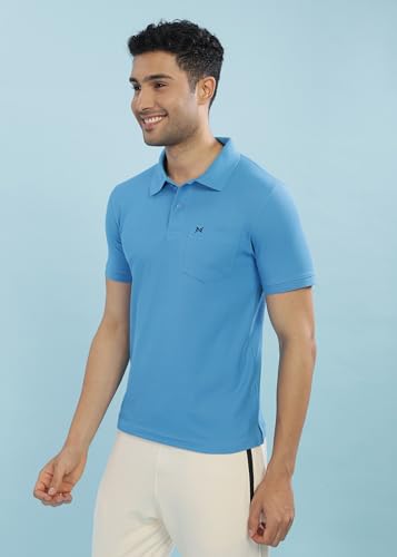 Image of Force NXT Polo Neck T-Shirt for Men Pack of 1 | Regular Fit T-Shirt for Men | Premium Super Combed Rich Cotton Polo Shirt | Men's Ultra Soft Half Sleeve T-Shirt