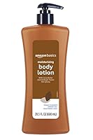 Amazon Basics Moisturizing Cocoa Butter Body Lotion for Dry Skin, Non-Greasy, Paraben Free, Lightly Scented, 20.3 Fl Oz, Pack of 1