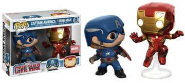 Funko Capitán América y Iron Man - Paquete de 2 Pop! - Civil War - Marvel - Exclusivo de MCC