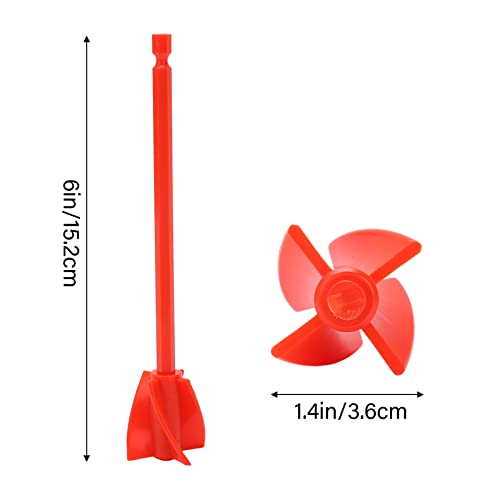 Farbmischer-Paddel, weniger Luftblasen, leicht zu Harzmischer, 4 Stück, 5 Klingen, gleichmäßiges Mischen, wiederverwendbar für Farbstoffe (schwarz, rot, weiß, blau)