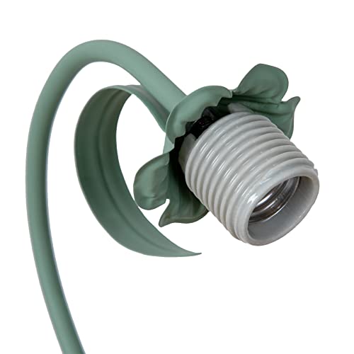 Happcucoe Table Lamp Flower Shaped Glass Green Desk Light Bedside Night Light Bedroom Dining Room Study Desk Office Desk Lamp Hotel Decor Atmosphere Light #TOP6