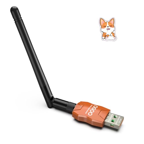 Class 1 Long Range Bluetooth Adapter for PC, QGOO USB Bluetooth Adapter for PC 5.3+EDR, Bluetooth Dongle Bluetooth Receiver Support Windows10/8.1/8/7?orange-008?