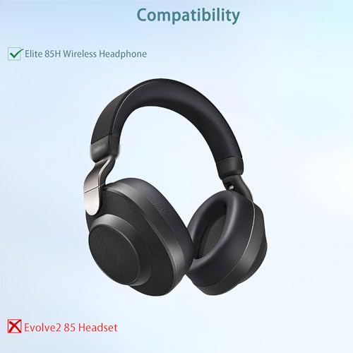 HAIZEEN Earpads and Headband Compatible with Jabra Elite 85H Wireless Headsets Ear pads Replacement Cushion (Protein Leather/Memory Foam) - Image 2