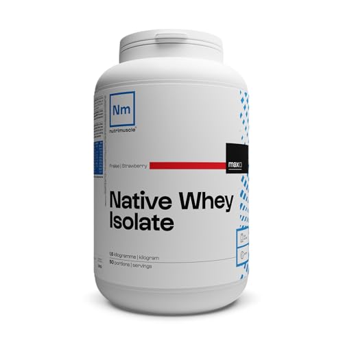 Isolat De Whey Native Low Lactose| Jusqu'à 90% de protéines • Lait français • Prise de Muscle • Musculation & Fitness | Nutrimuscle | Banane - 1,5kg