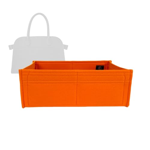 Zoomoni Bag Organizer for The Row Margaux 12 - Premium Felt Purse Handbag Insert Liner Shaper (Handmade) Soft Structure Support (25 Color Options)