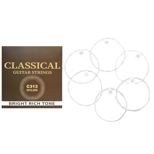 6Pcs .028-.043 Folk Guitar Nylon String 6-string Acoustics Guitar Strings Replacement For Beginners Performers