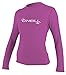 ONEILL WETSUITS Mujer WMS Basic MusicSkins L/S té Rash Chaleco, Mujer, WMS Basic Skins L/S Rash tee, Fox Pink, Medium