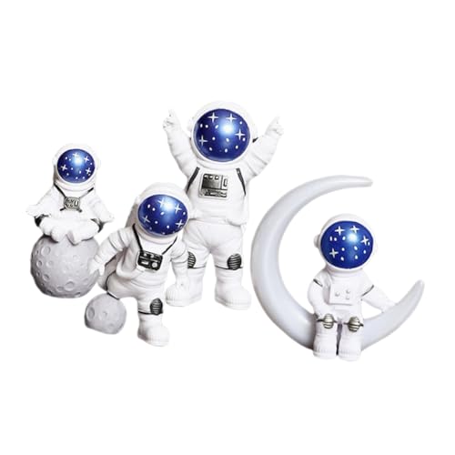 BESTonZON 樹脂製宇宙飛行士フィギュア 点 星空ブルー 卓上飾り 家 オフィス 車載用デスクトップ装飾 宇宙テーマの多用途インテリアオーナメ