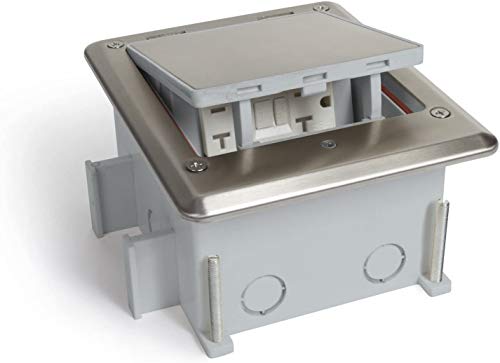Lew Electric Ob-1-Sh Outdoor Pop Up Floor Box With Gfi Outlet, Stainless Steel Top, Hex Key Open #TOP6