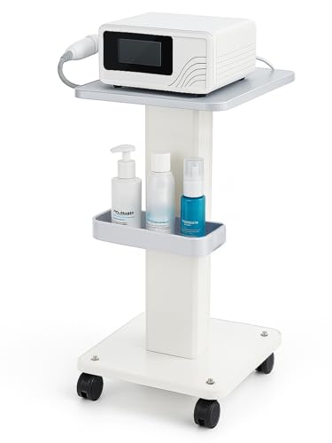 GreenWhim Beauty Trolley On Wheels White Salon Cart Hairdressing Instrument Instrument Storage Rolling Cart Storage