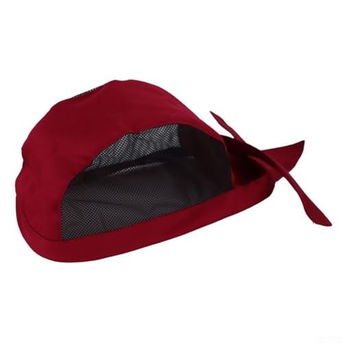 Bulevisiter Kochmütze für Männer und Frauen, verstellbare Piraten-Netz-Schädelkappe für Kochen, Küche, Restaurant, Catering, Backen, Unisex-Erwachsene Uniform Kopfbedeckung ((H)