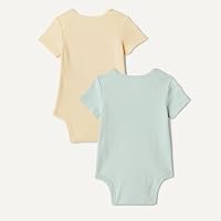 Amazon Essentials Unisex Babies' Baby Unisex 6-Pack Short-Sleeve Bodysuits, Multicolor/Honey, 0-3 Months — image 3
