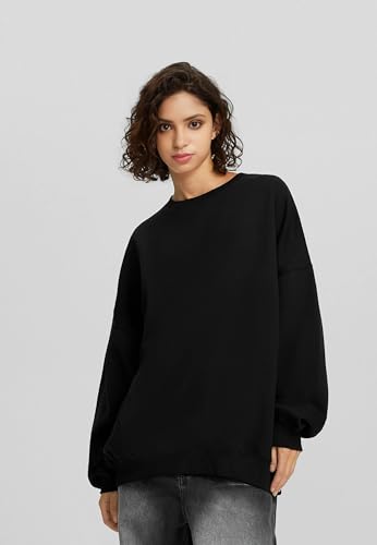 Image of KOTTY Women Full Sleeve Round Neck Oversize Solid Sweatshirt