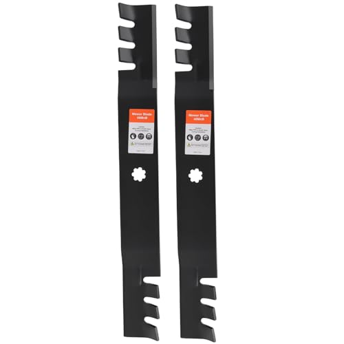 Hipa 2-Pack GY20850 High Lift Mower Blades 7-Point Star Set for D105 D130 S100 E100 42 Inch Deck Zero Turn Lawn Mower Riding Mower Models Replace GX22151 GY20850X AM137328